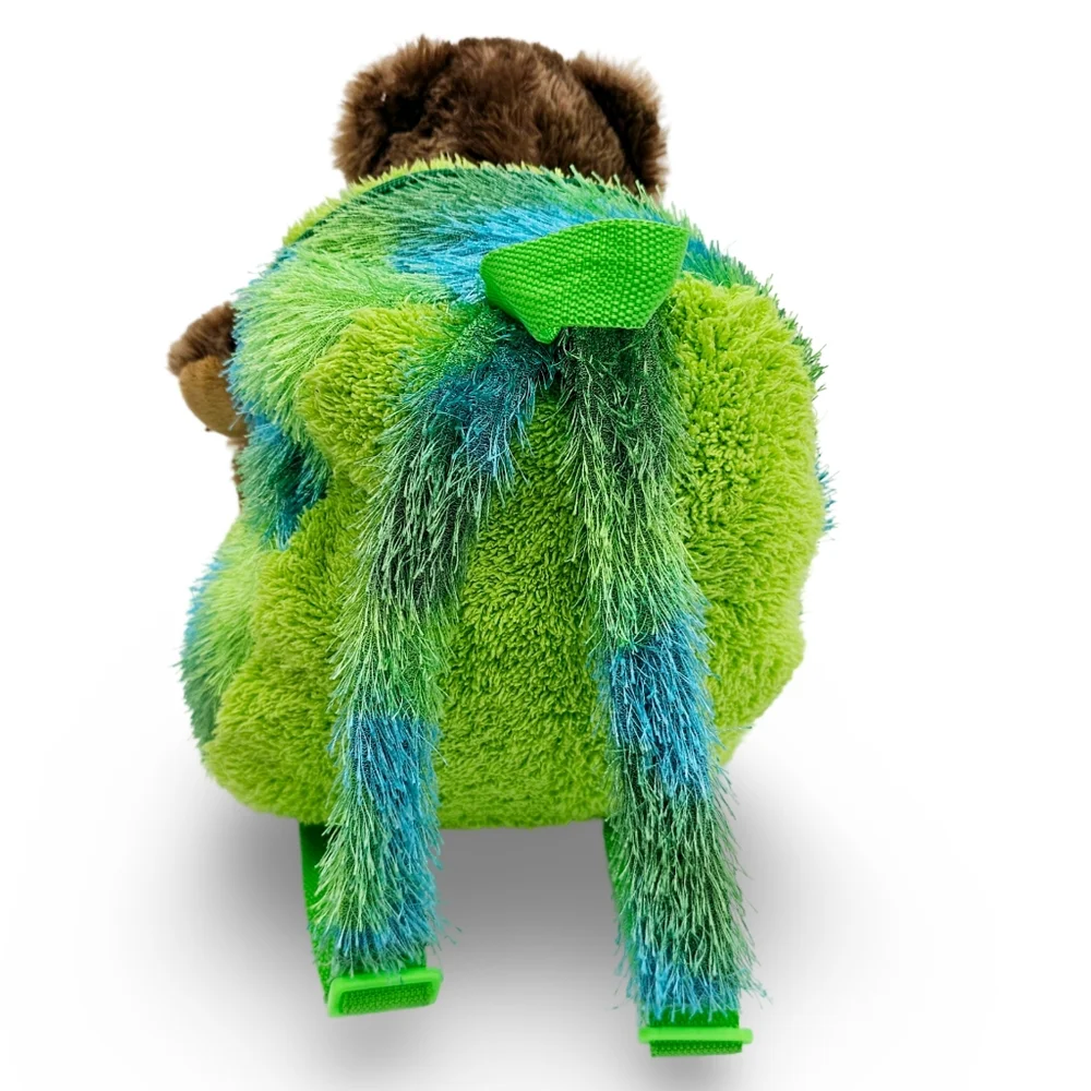 Kreative Kids Plush Green Monster Trolley Backpack